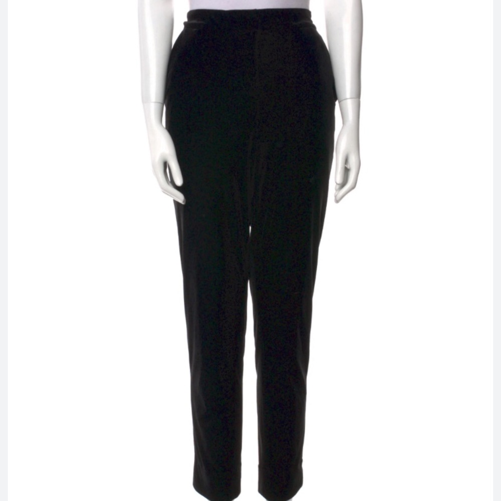 Diane Von Furstenberg Silk Assets Black Silk Pants Size XS 1980s